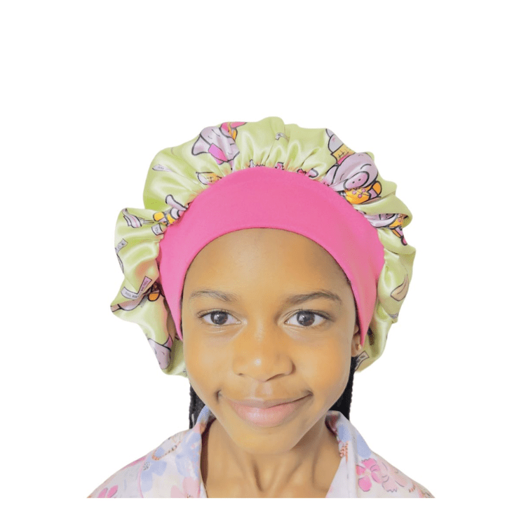 Double Layer Kiddies/Babies Silk Bonnet For Healthy Fresh Hair - Image 3